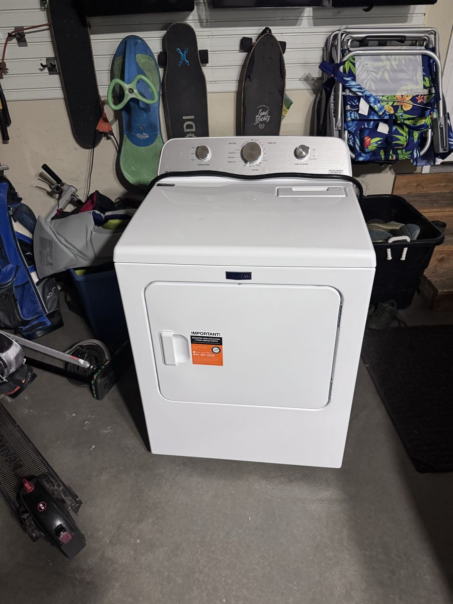 Maytag Electric Front-Load Clothes Dryer in White