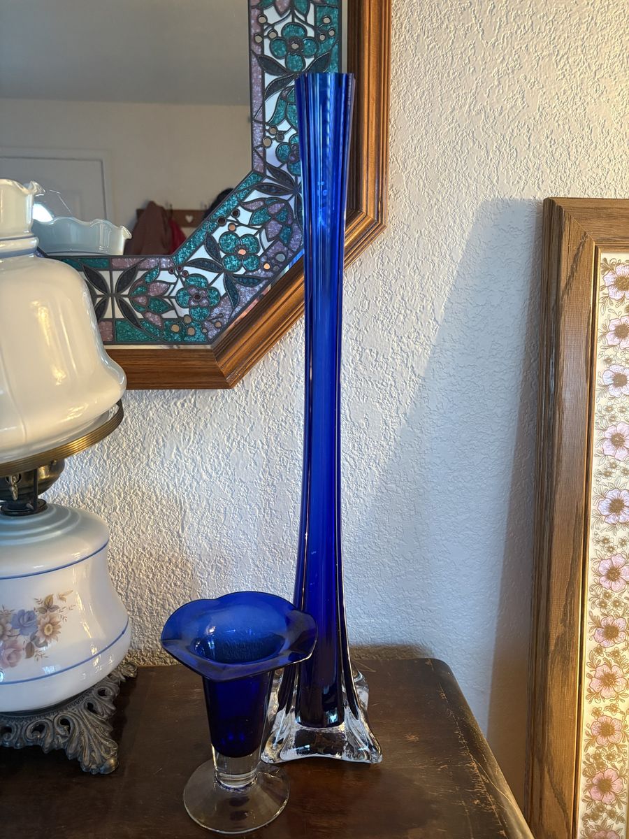 Cobalt blue vases