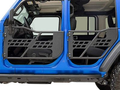 Front and rear Jeep Half Tube Doors with Side View Mirror for 2018-2026 Wrangler JL Gladiator JT