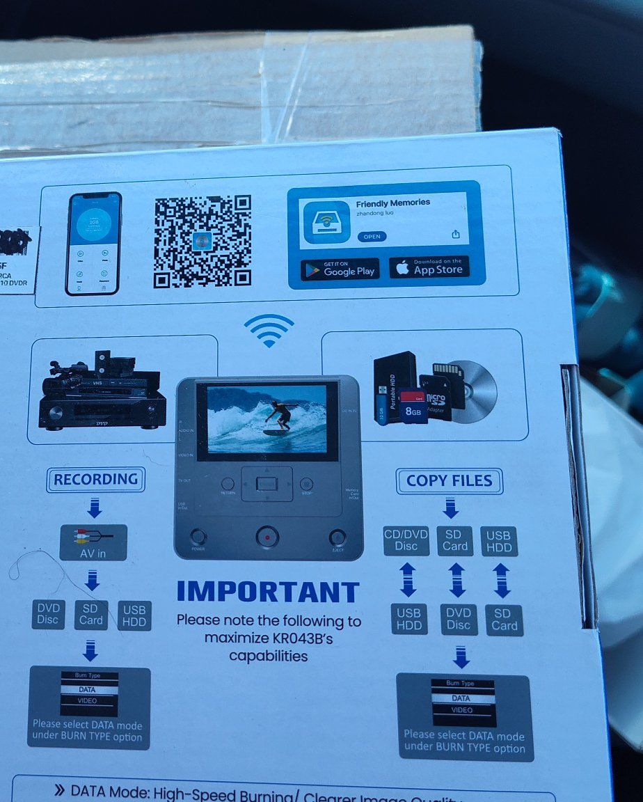 ClariViews KR043B Multi-Function Media Recorder - Convert Tapes & Digital Files to DVD/USB/SD