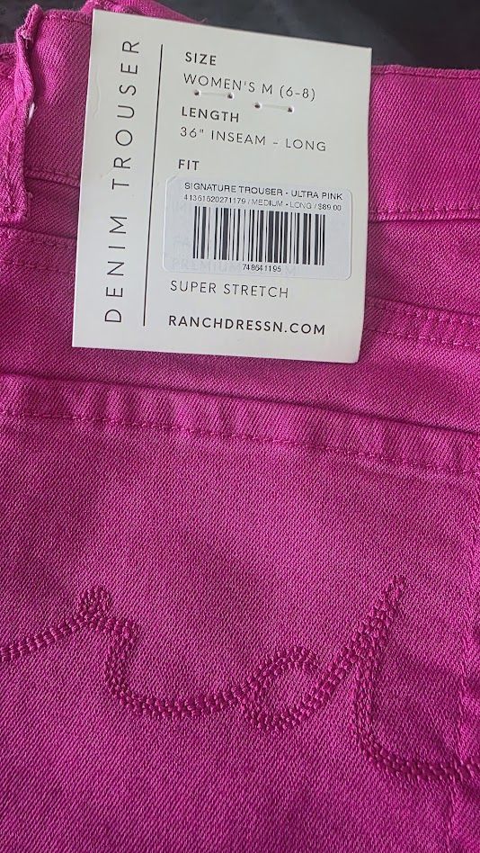 Ranch Dress'n by Fallon Taylor SIGNATURE TROUSER - ULTRA PINK Medium Long