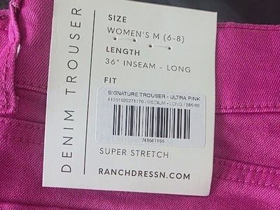 Ranch Dress'n by Fallon Taylor SIGNATURE TROUSER - ULTRA PINK Medium Long