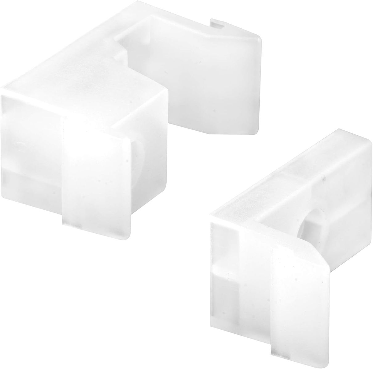 6 Pack - Prime-Line M 6218 Sliding Shower Door Bumper and Jamb Guide, 1-1/2 In. Width, Plastic (2 Sets), White