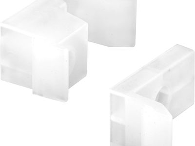 6 Pack - Prime-Line M 6218 Sliding Shower Door Bumper and Jamb Guide, 1-1/2 In. Width, Plastic (2 Sets), White