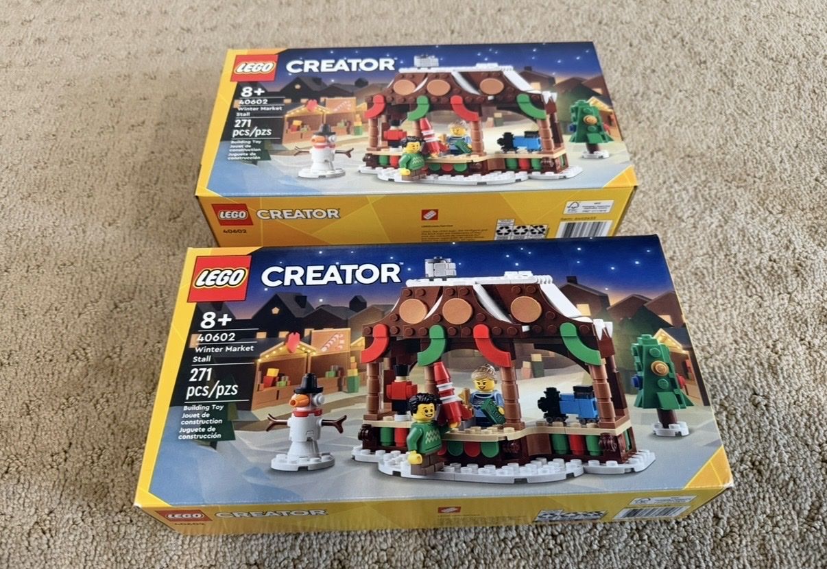 LEGO Creator Winter Market Stall 40602 Set of 2 New Sealed