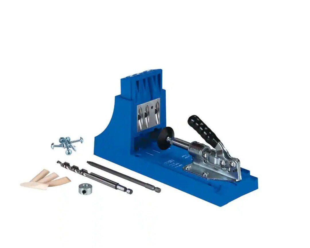 Kreg K4 Pocket-Hole Jig Kit with Case, Blue - Woodworking, Cabinetry & DIY Projects