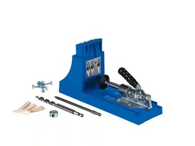 Kreg K4 Pocket-Hole Jig Kit with Case, Blue - Woodworking, Cabinetry & DIY Projects