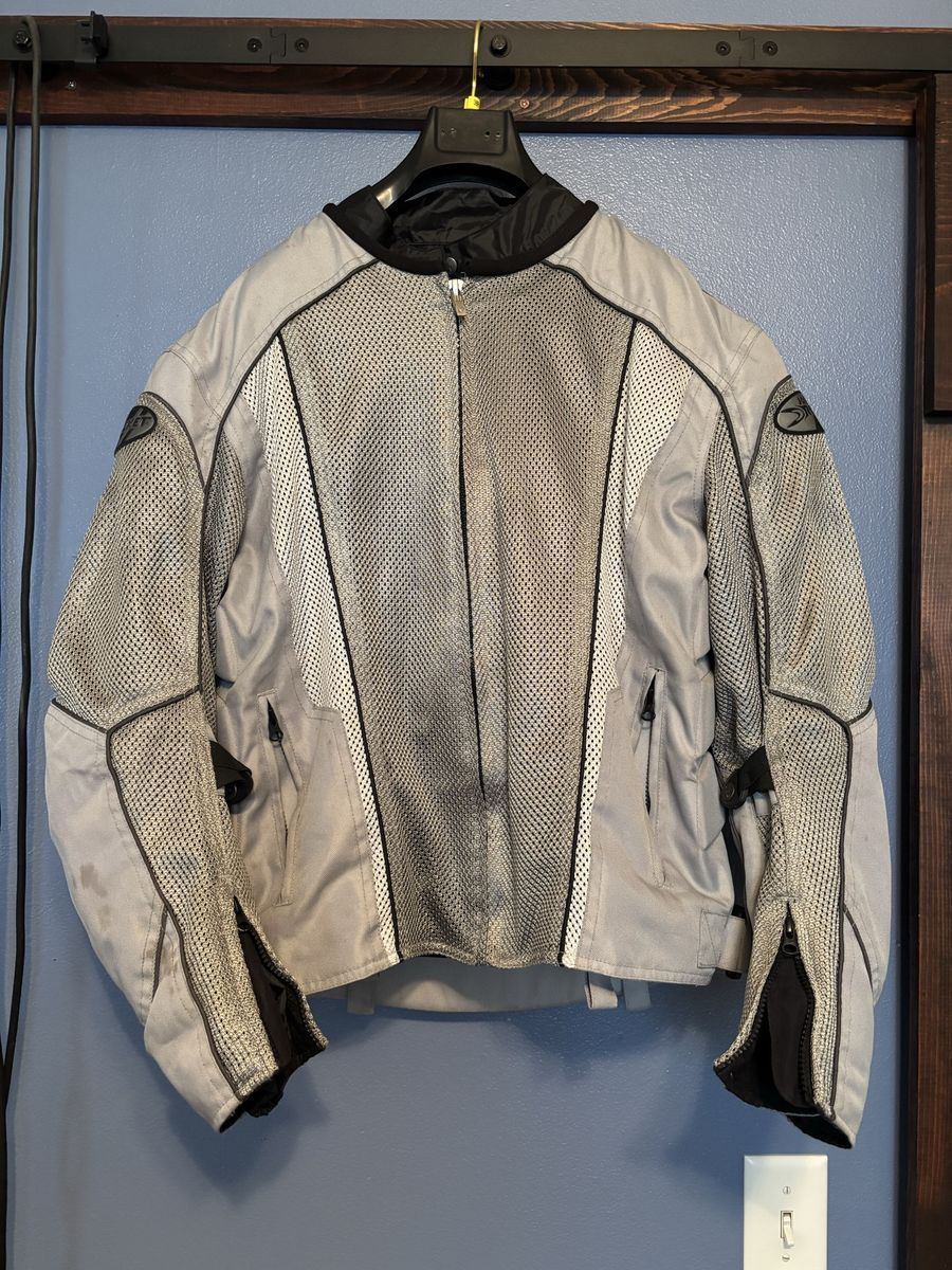 Joe Rocket Phoenix 5.0 Mesh Motorcycle Jacket, Men's Large, Grey/Black, Armored Riding Gear
