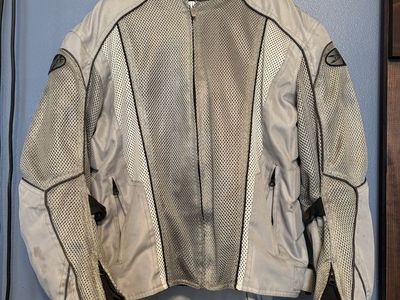 Joe Rocket Phoenix 5.0 Mesh Motorcycle Jacket, Men's Large, Grey/Black, Armored Riding Gear