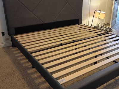 kind size bed frame and headboard