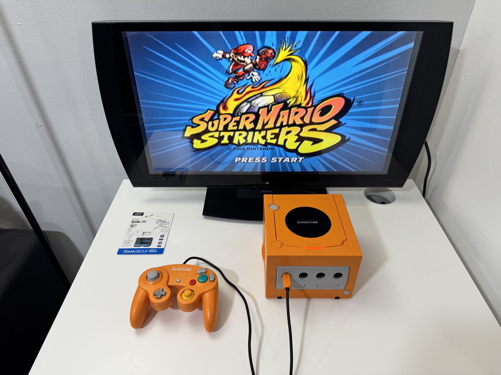 Nintendo Gamecube Orange Spicy / Modded W/ Games
