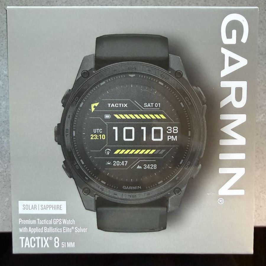 Garmin Tactix 8 Solar Elite, Sapphire, 51mm, Elite Ballistics Solver