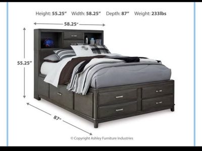 Caitbrook Full Storage Bed with 7 Drawers