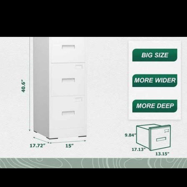 Superday 3 Drawer File Cabinet
