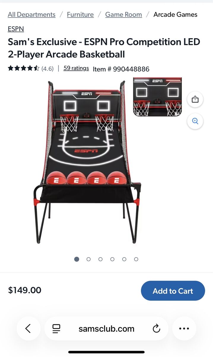 ESPN Pro Competition 2-player Basketball Arcade