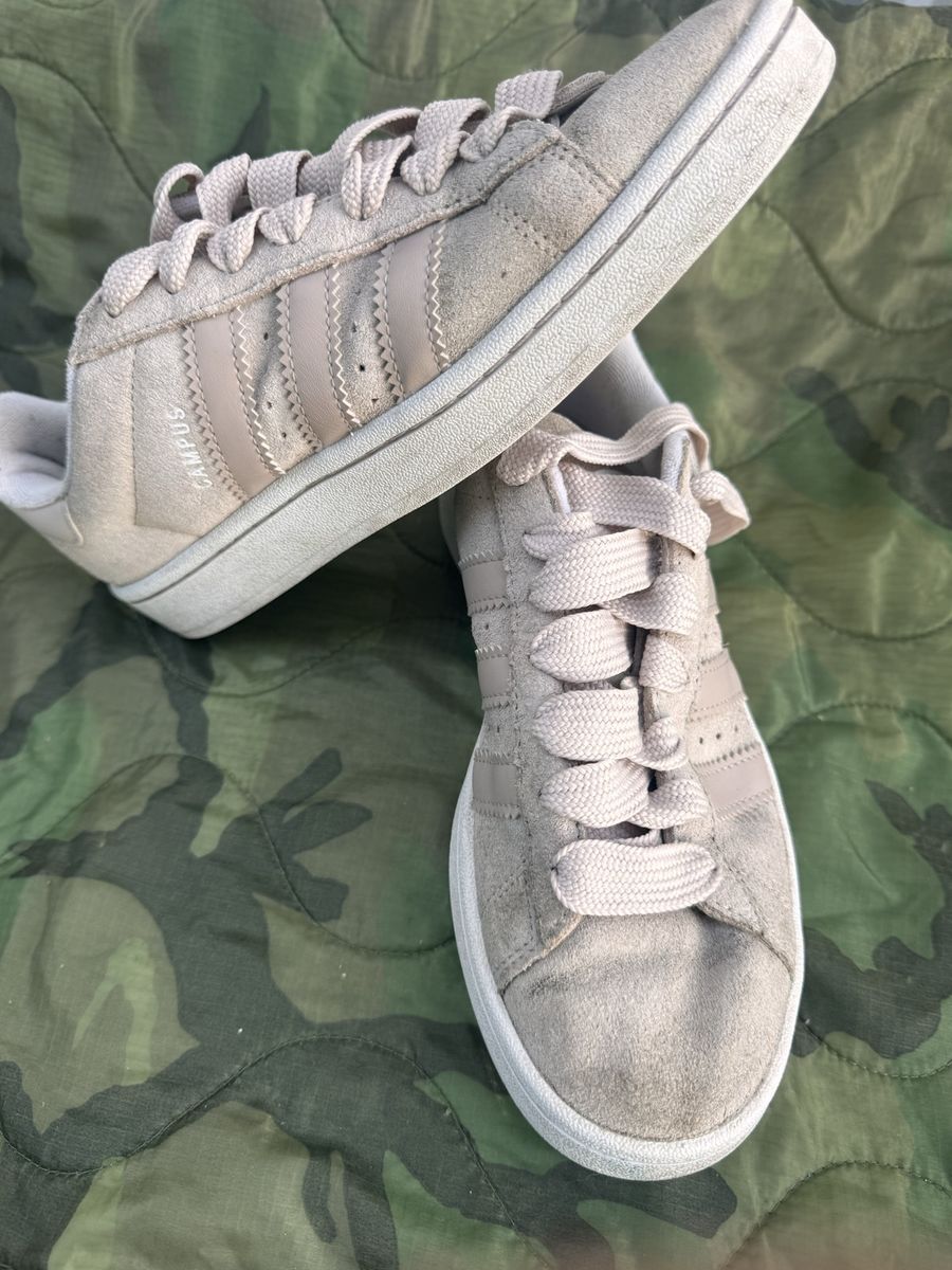 Adidas Campus Sneakers - Tan Suede, Mens 7.5/Womens 8.5