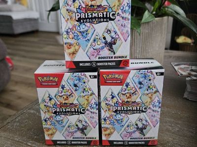 Pokemon TCG: Scarlet & Violet Prismatic Evolutions Booster Bundle (6 Packs) - New, Sealed
