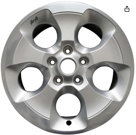 New - (1) Mopar Jeep Machined Silver Wrangler OEM 2013-2015