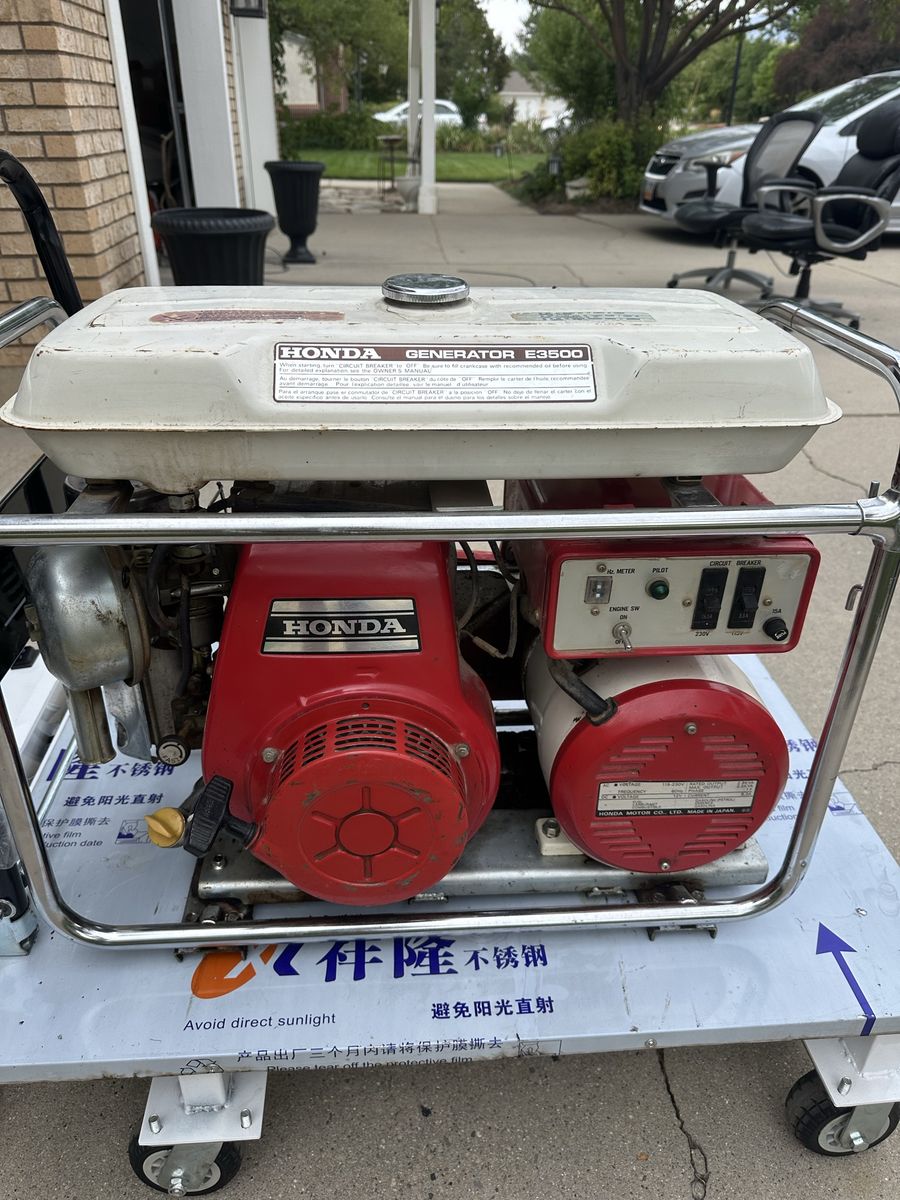 Vintage Honda E3500 Portable Gas Powered Generator