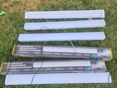 KODA LED Linkable Shop Lights - 2 New in Box & 4 without box Dimmable garage lights