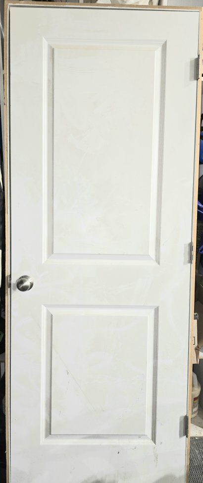 Solid Core Interior Door - White, 32"x80" Pre-Hung with Knob, Ready for Installation