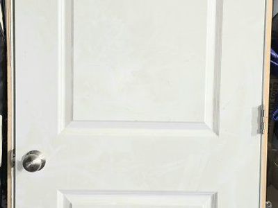 Solid Core Interior Door - White, 32"x80" Pre-Hung with Knob, Ready for Installation