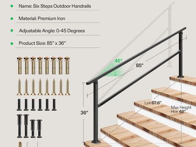 VIVOSUN Outdoor Handrail, 83" x 36"