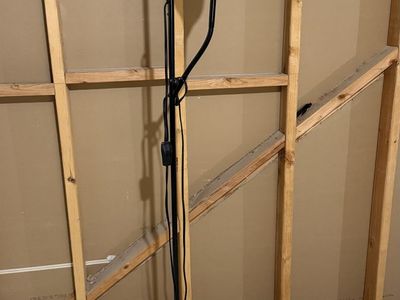 Black Metal Torchiere Floor Lamp with Reading Light