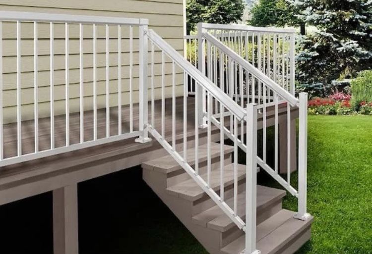 New Peak Aluminum Handrail Kit 6ft White