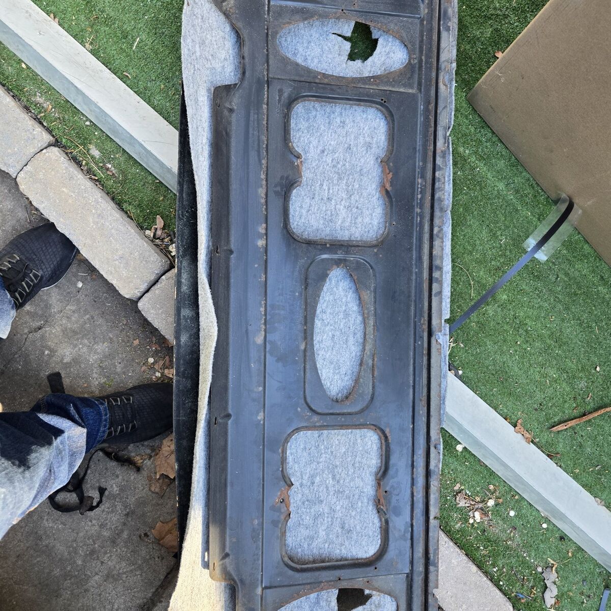 1969 Ford Mustang Fastback Package Tray Metal