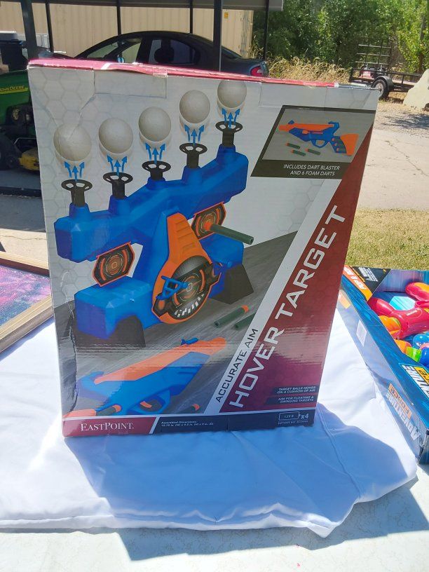 EastPoint Accurate Aim Hover Target Game Set with Dart Blaster & Foam Darts