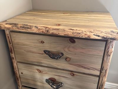 Handcrafted Rustic Aspen Log 3-Drawer Chest
