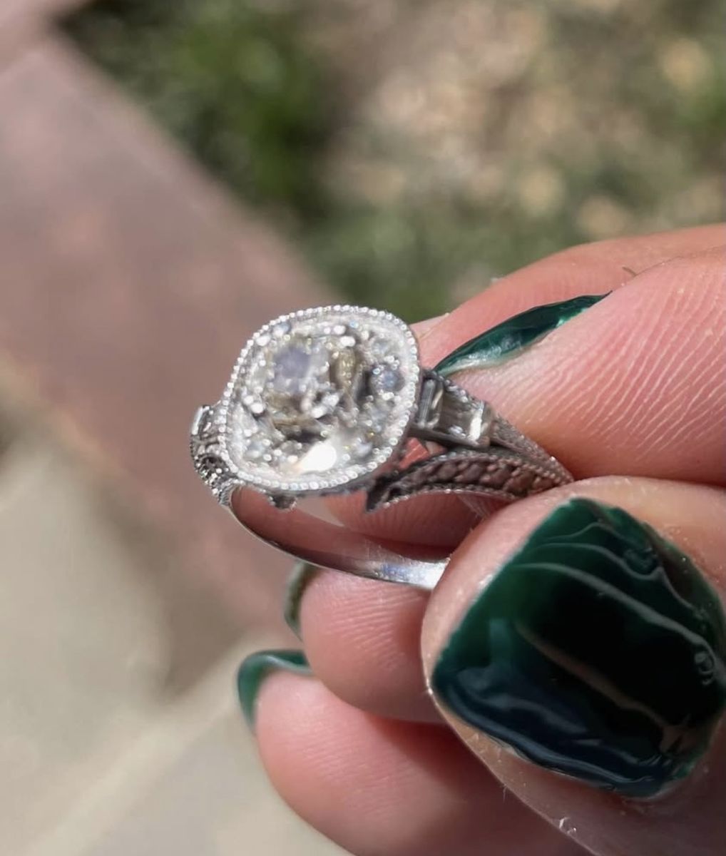Vintage Style Cushion Cut Diamond Halo Engagement Ring with White Gold