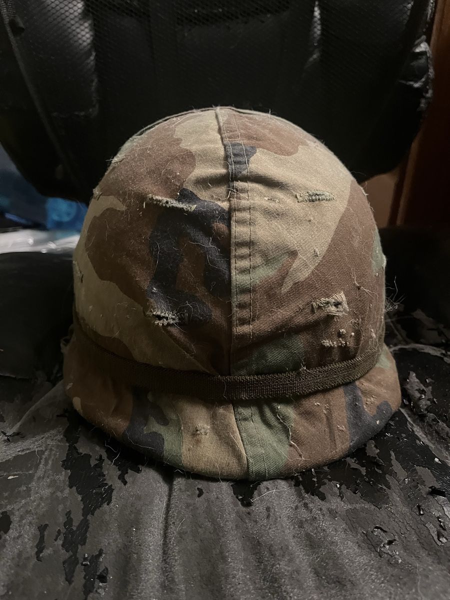 Steel m1 helmet used for Airsoft