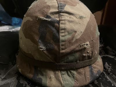 Steel m1 helmet used for Airsoft