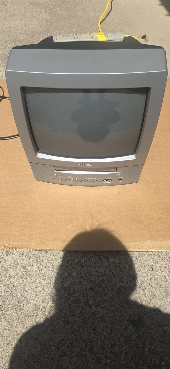 Toshiba retro gaming tv with vcr