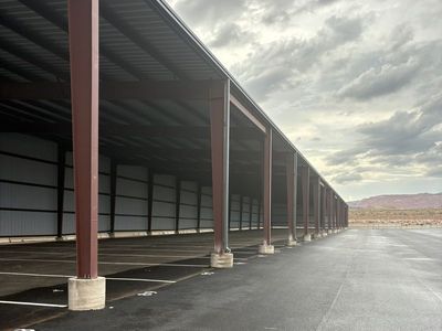 60' Semi Enclosed Covered RV Trailer Storage