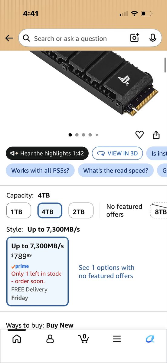 WD_BLACK SN850P 4TB NVMe SSD for PS5 - Up to 7300MB/s, Works with all PS5s