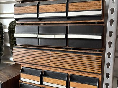 Audio cassette tape organizer storage trays, holder, shelf, Sliding drawer trays. 70’s 80’s music storage Vintage retro