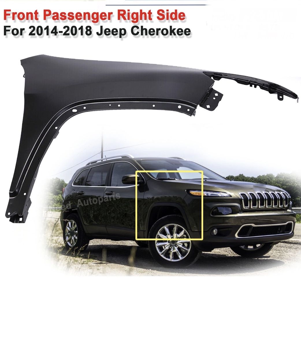 Front Passenger Right Side Fender for 2014-2018 Jeep Cherokee - Primed Steel Replacement