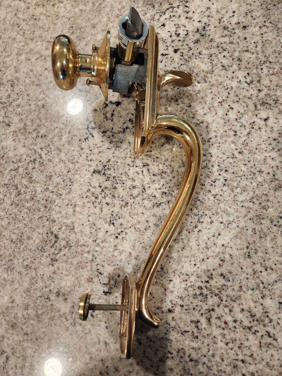 Gold entry door knob
