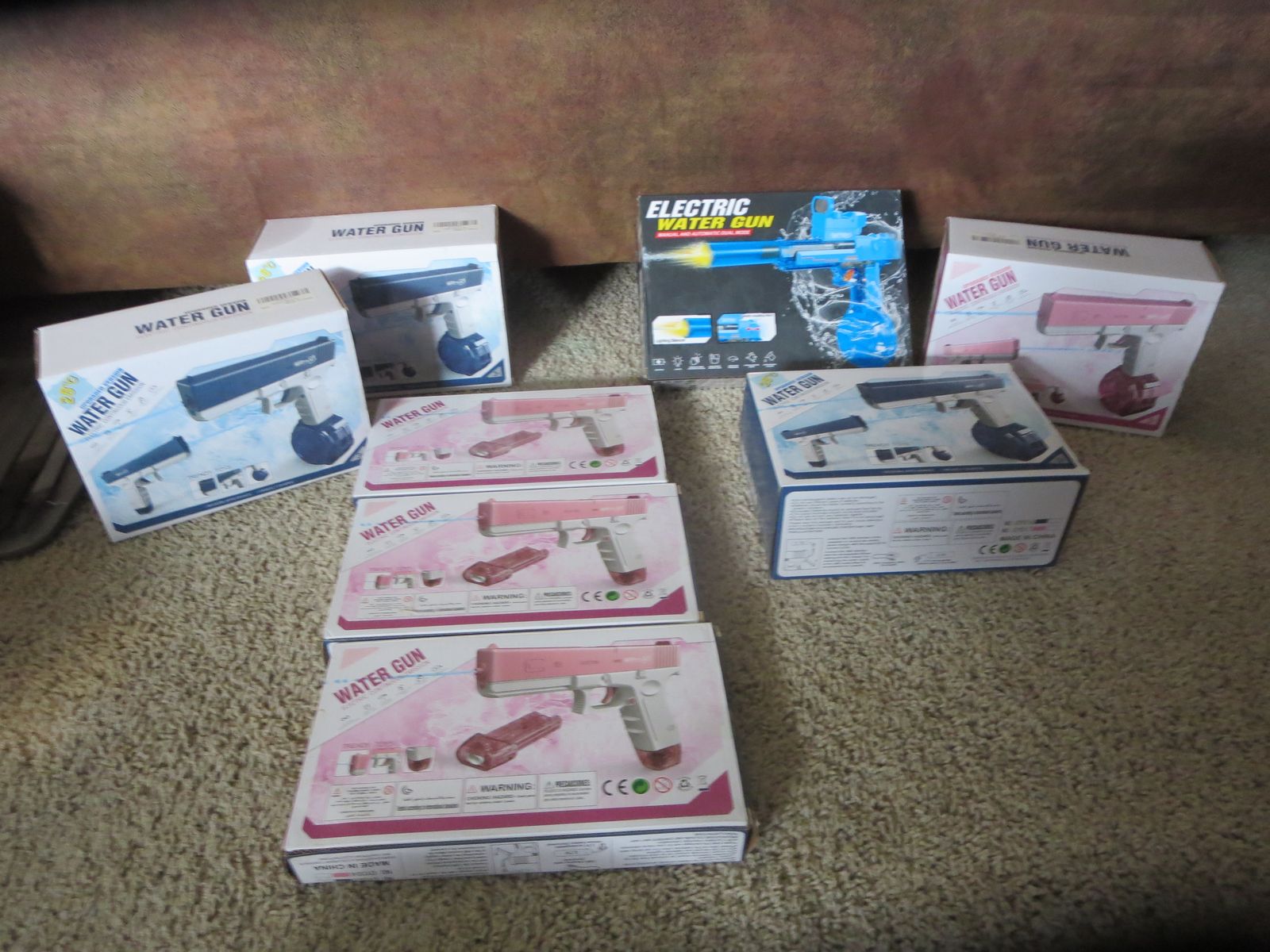 Electric water guns squirt guns 3 different types