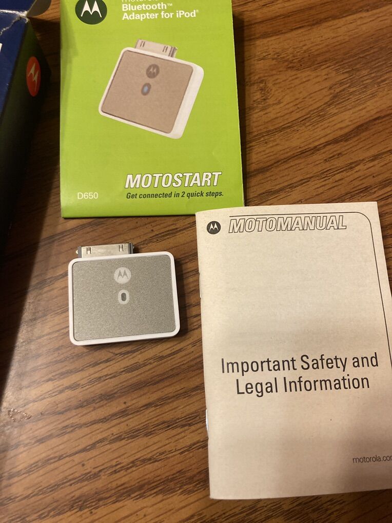 Motorola Bluetooth Adapter D650 For iPod Working