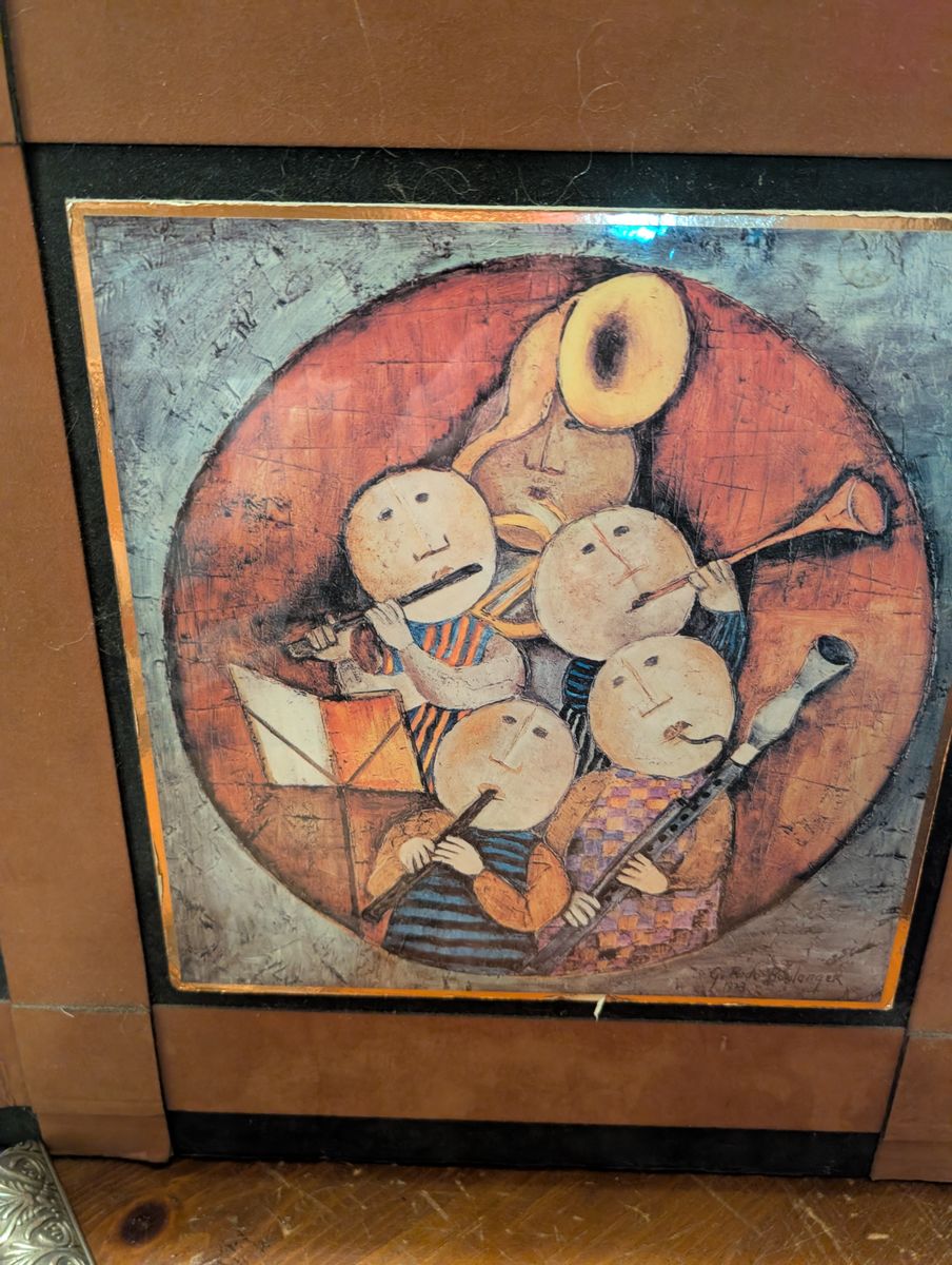 Framed musical art print