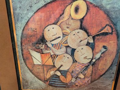 Framed musical art print