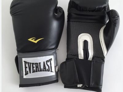 Everlast 14 Ounce Boxing Black Gloves