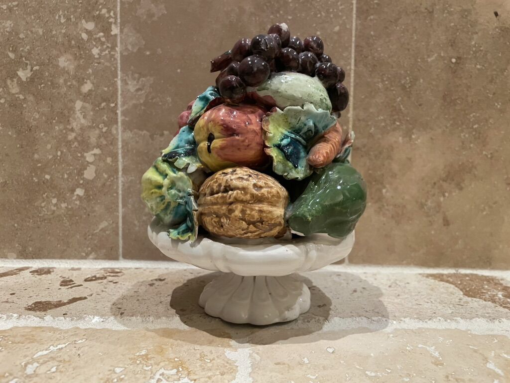 Vintage Italian Porcelain Fruit Topiary