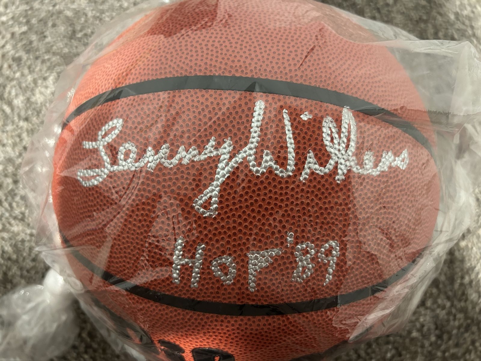 Lenny Wilkens Signed Wilson NBA HOF 89 Basketball Autograph Tristar Authentic