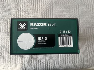 Vortex Razor 3-15x42 HSR-5i MOA reticle rifle scope