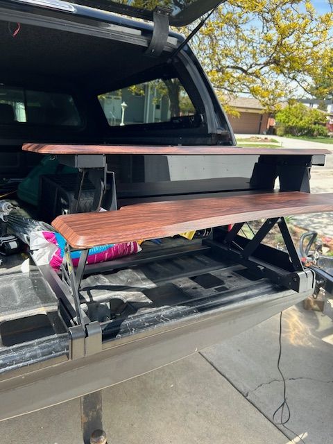 Power adjustable desk surface